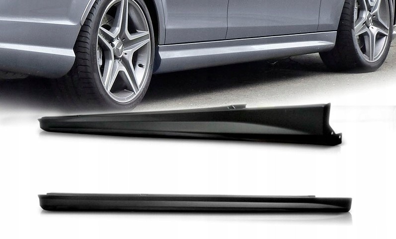 Накладки на пороги Mercedes W204 стиль AMG