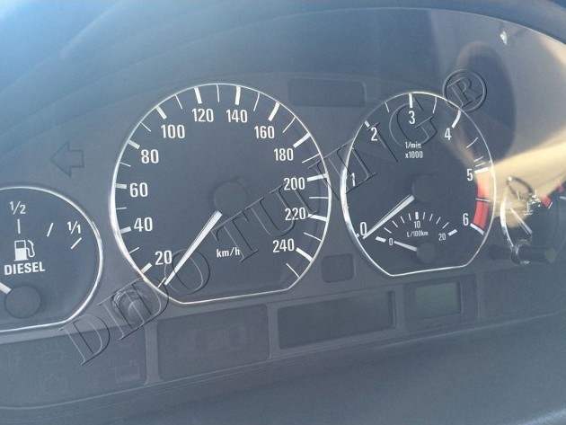 Хром кольца в щиток приборов BMW E46
