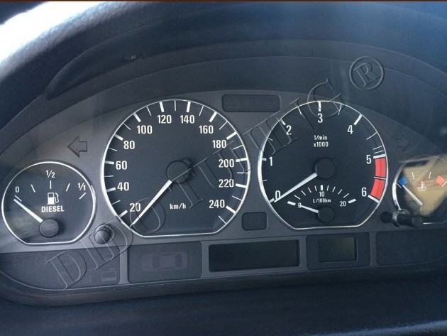 Хром кольца в щиток приборов BMW E46