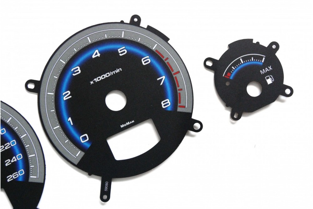 Тюнінгові накладки на шкали приладів Volvo S60 / S70 /S80 / V70 / XC70 / XC90 вар. 1