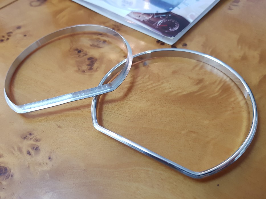 Хромовані кільця в щиток приладів Opel Kadet E