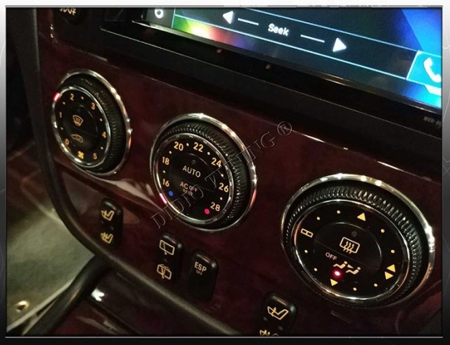 Хром кільця на ручки пічки Mercedes ML W163 рестайлінг