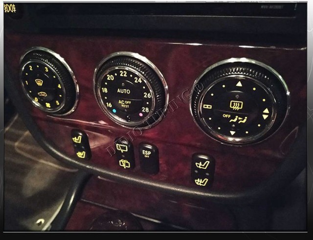 Хром кільця на ручки пічки Mercedes ML W163 рестайлінг