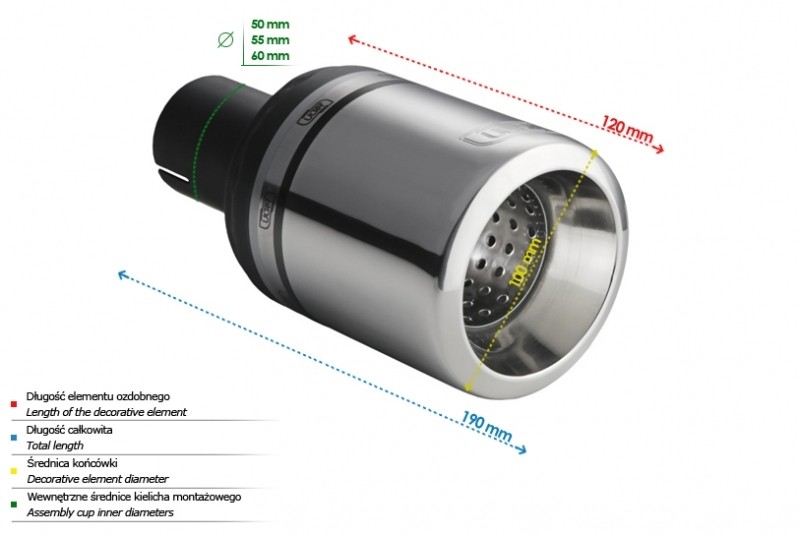 Насадка на глушник універсальна кругла Ulter N1-17-1