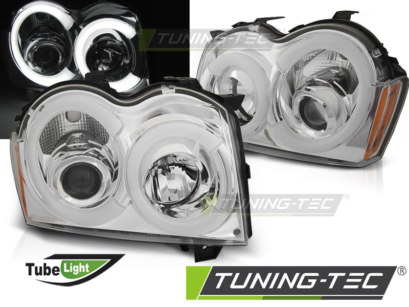 Тюнінг фари передні JEEP GRAND CHEROKEE WK дорестайл TUBE LIGHT