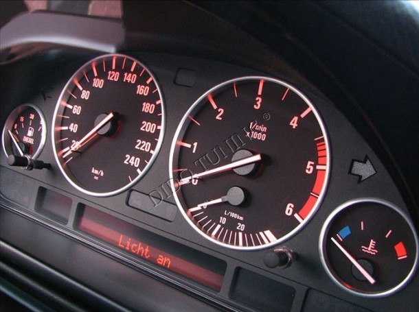 Кільця на прилади BMW 5 E39 / BMW 7 E38 / BMW X5 E53 (матові)