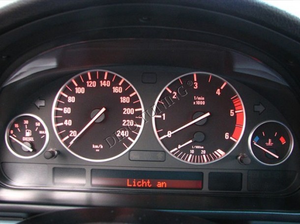Кільця на прилади BMW 5 E39 / BMW 7 E38 / BMW X5 E53 (матові)