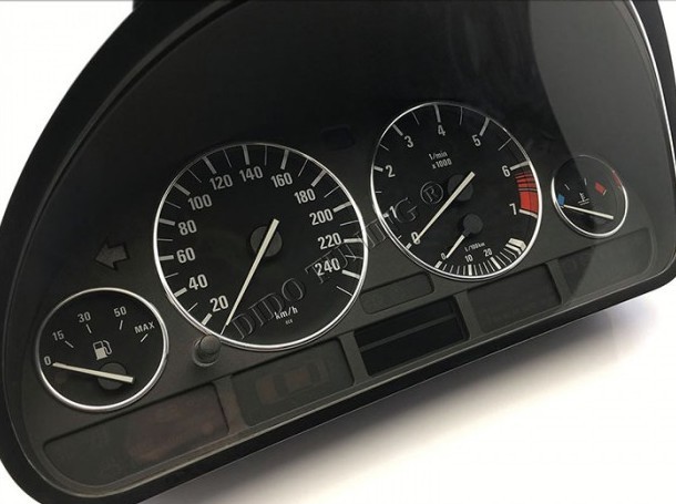 Хромовані кільця на прилади BMW 5 E39 / BMW 7 E38 / BMW X5 E53 (глянсові)