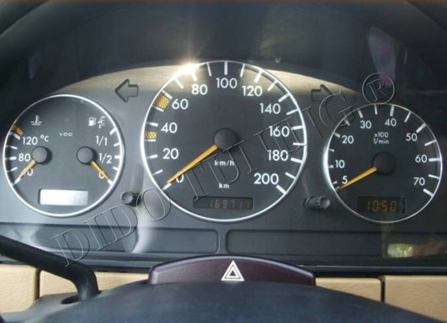 Хром кільця в щиток приладів Mercedes ML W163/Vito W638/Sprinter
