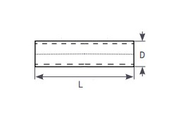 універсальна алюмінієва труба 63 мм, довжина 1 м