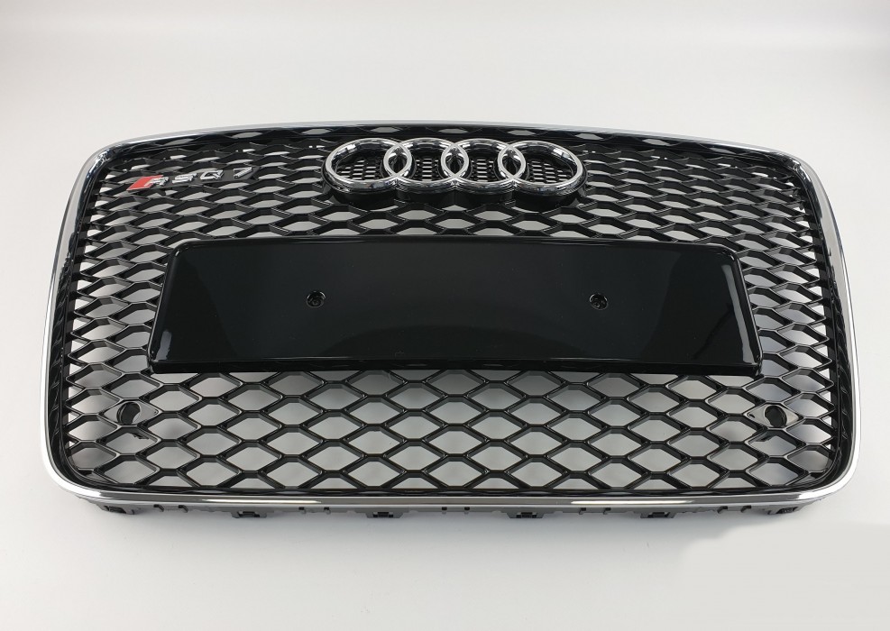 решітка радіаторна в передній бампер AUDI Q7 4L стиль RS (дорестайл)