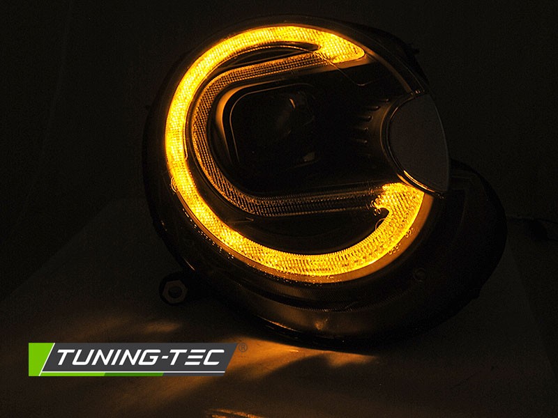 Чорні led фари передні MINI COOPER R55, R56, R57, R58, R59