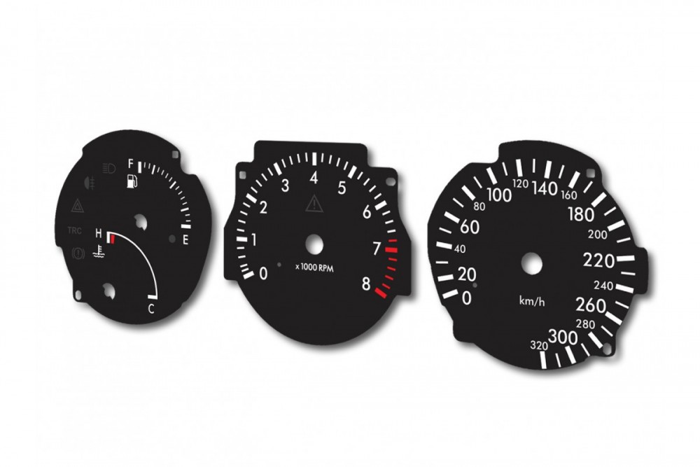 Шкала-замінник миль на кілометри Toyota Supra MK4