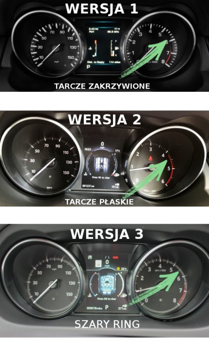 Шкала-замінник миль на км Land Rover Discovery Sport, Range Rover Evoque