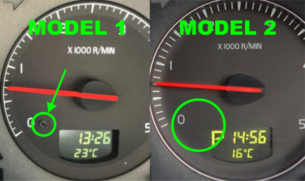 Шкала-замінник миль на км Volvo S60/S70/S80/V70/XC70/XC90