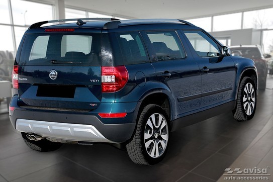 Захисна накладка (ліства) на задній бампер Skoda Yeti 4x4