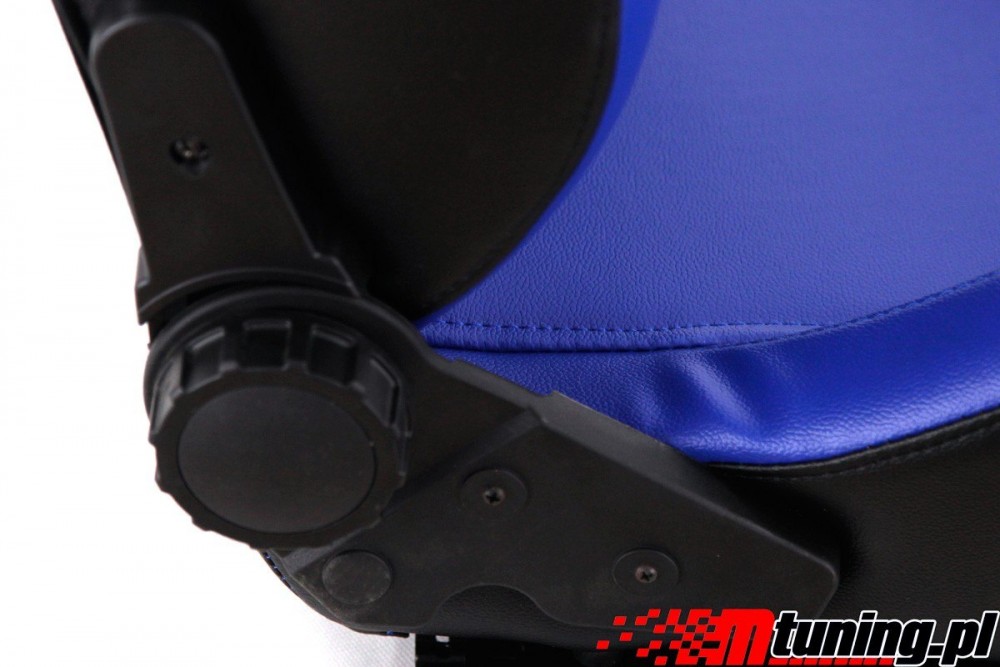 Регульовані спорт сидіння MONZA+ BLUE екошкіра