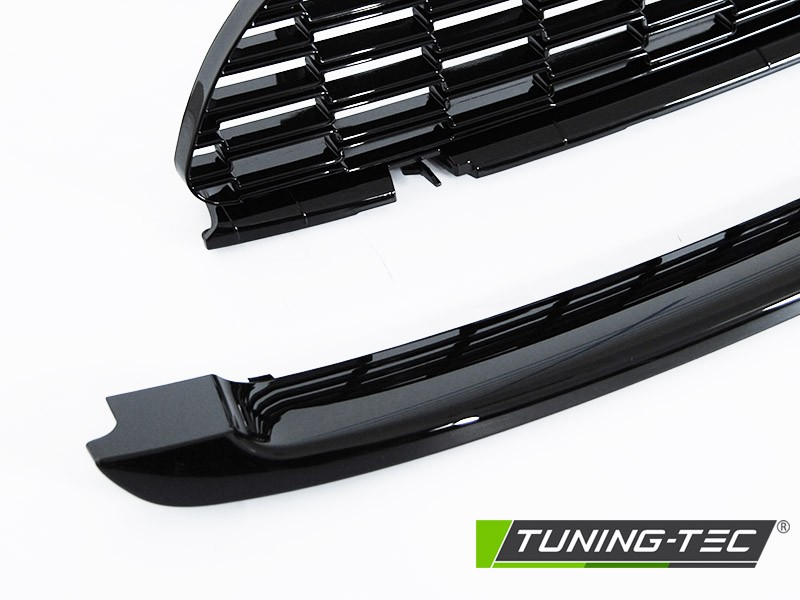 Тюнінгова решітка Mini Cooper R56 / R57 / R55 в стилі JCW, чорна глянсова
