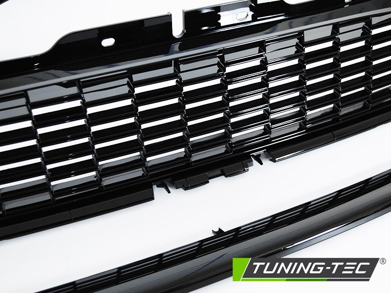 Тюнінгова решітка Mini Cooper R56 / R57 / R55 в стилі JCW, чорна глянсова