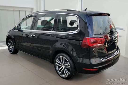 Захисна накладка (планка) STRONG на задній бампер Seat Alhambra 2, VW Sharan 2