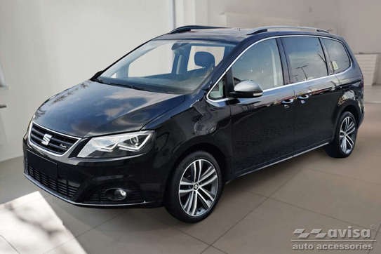 Захисна накладка (планка) STRONG на задній бампер Seat Alhambra 2, VW Sharan 2