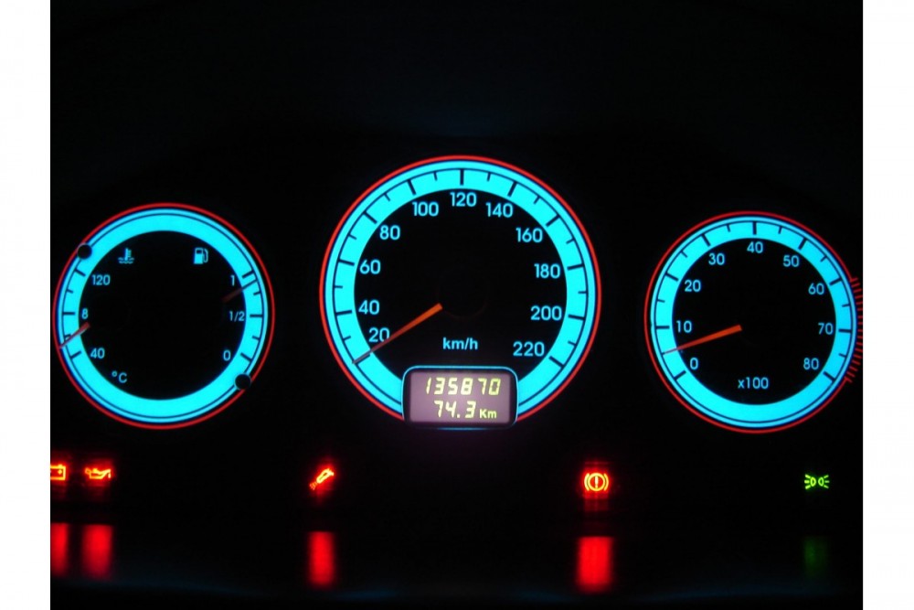 Тюнінгові накладки на шкали приладів Alfa Romeo 145, 146 варіант 1