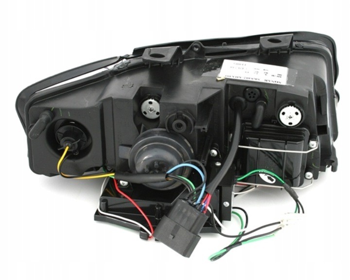 Чорні фари передні Tube lights AUDI A4 B6
