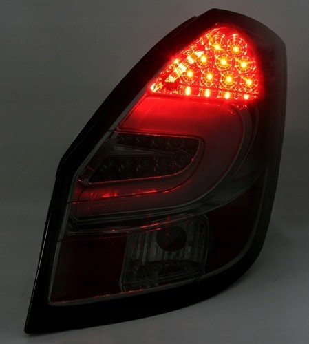 Чорні діодні стопи (ліхтарі тюнінгові) SKODA FABIA 2