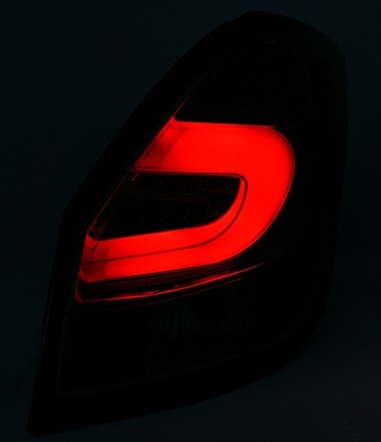 Чорні діодні стопи (ліхтарі тюнінгові) SKODA FABIA 2