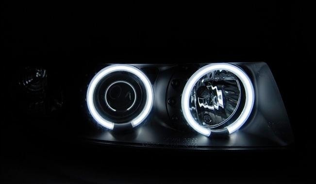 Лінзовані фари передні SEAT LEON 1, TOLEDO 2 з ангелами CCFL