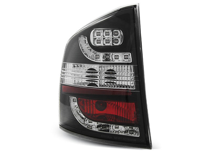 Чорні led ліхтарі задні SKODA OCTAVIA II A5 KOMBI