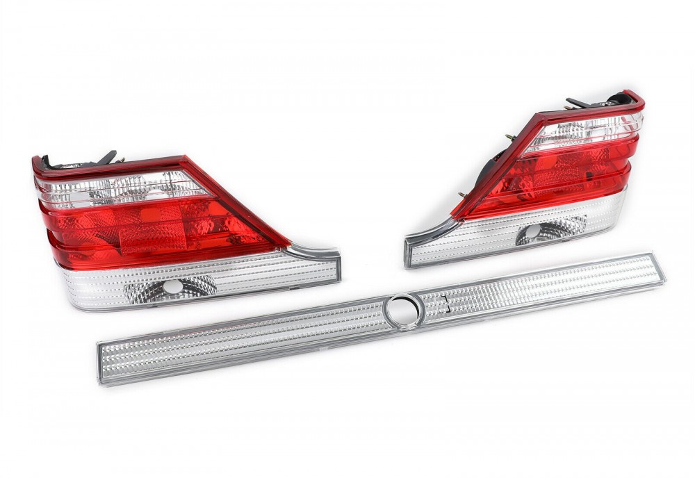 Ліхтарі задні Mercedes W140 червоно-хромовані