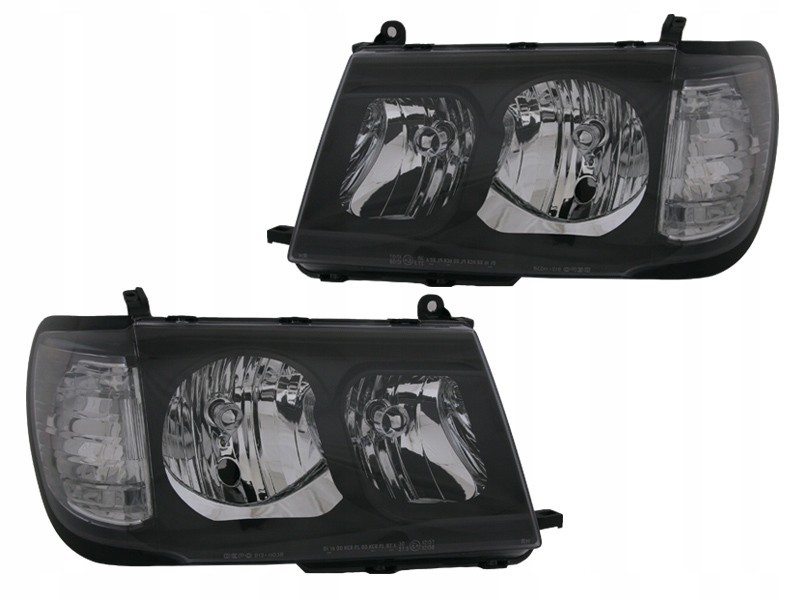Чорні фари передні Toyota Land Cruiser FJ100 1998-2004