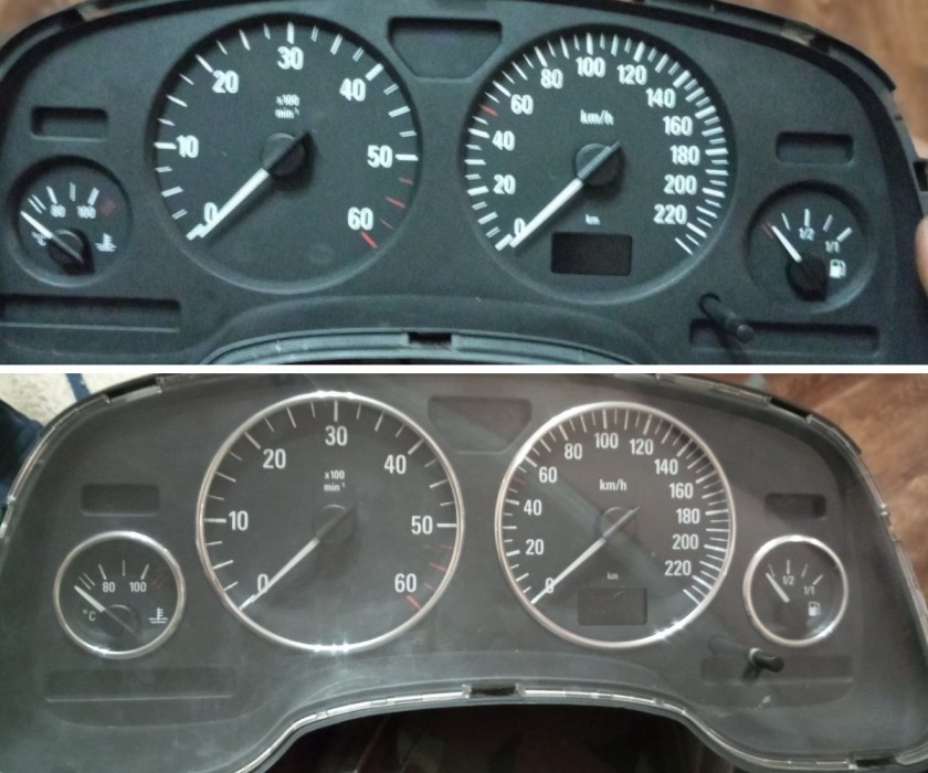 Хром кільця на прилади Opel Astra G / Zafira A