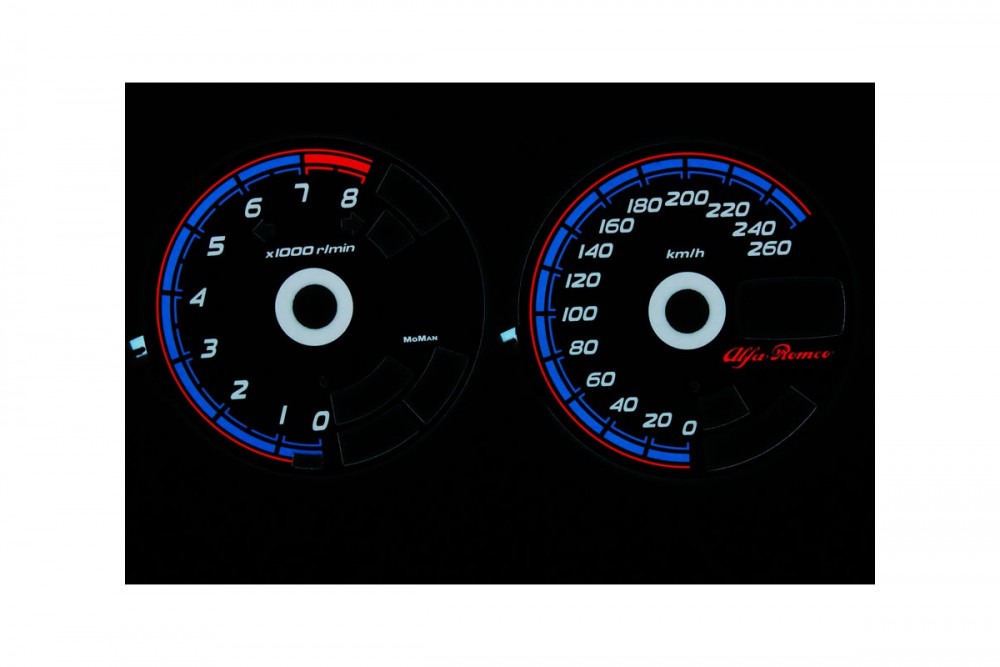 Тюнінг накладки (шкали) в щиток Alfa Romeo 156 варіант 4
