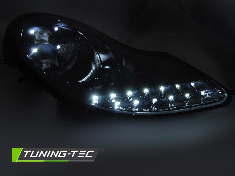 Чорні LED фари передні PORSCHE BOXSTER 986