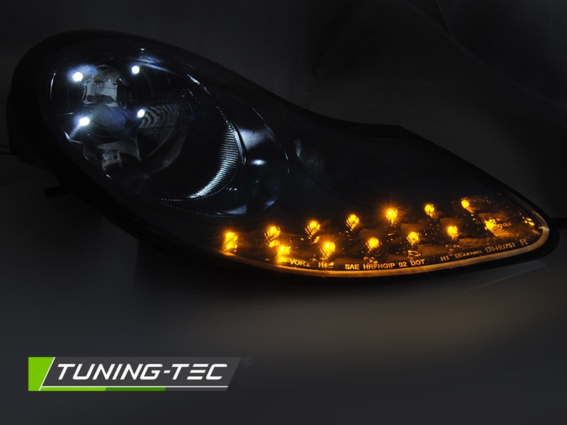 Чорні LED фари передні PORSCHE BOXSTER 986