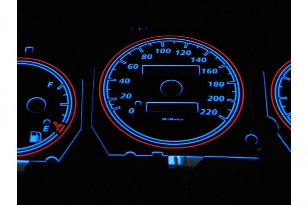 Накладки, що світяться, на панель приладів Daewoo Lanos варіант 2