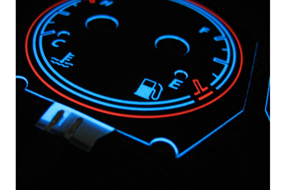 Накладки, що світяться, на панель приладів Daewoo Lanos варіант 2