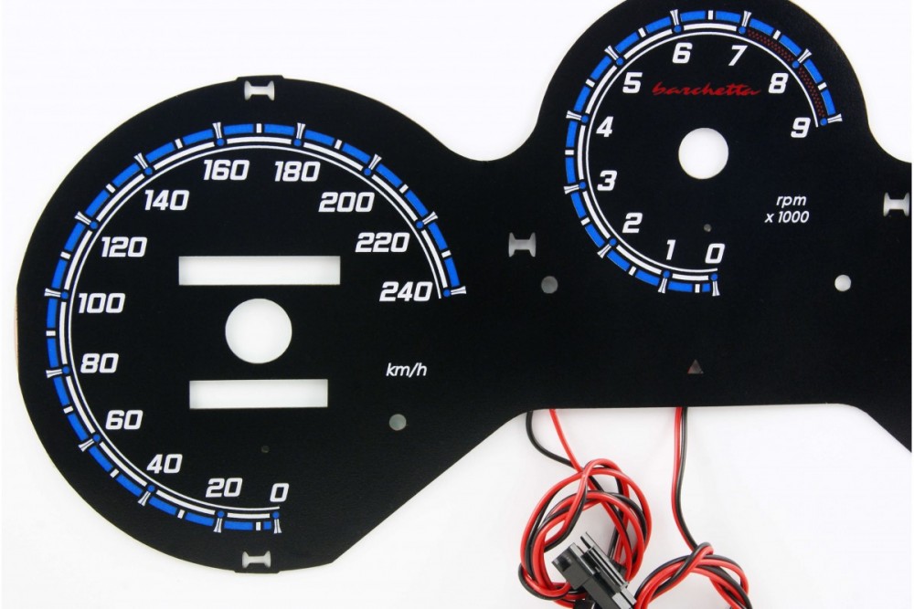 Тюнінгові накладки на шкали приладів Fiat Barchetta варіант 2