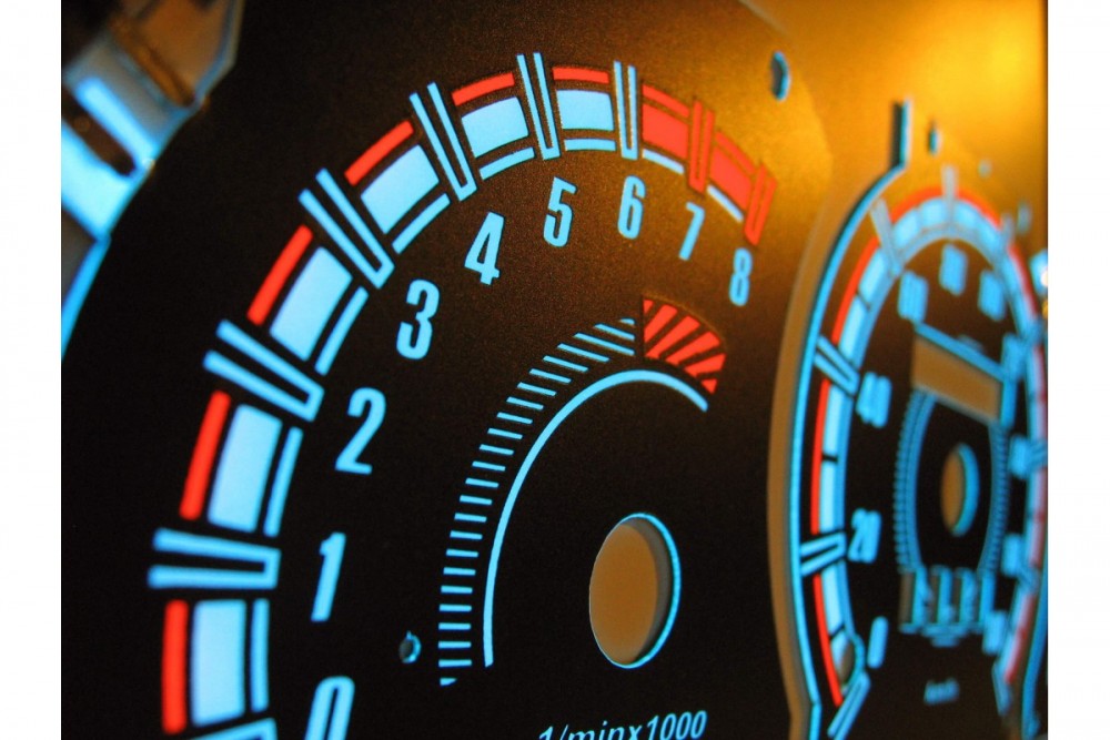 Тюнінгові накладки на шкали приладів Fiat Cinquecento