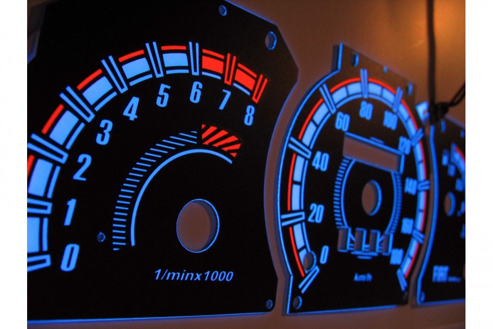 Тюнінгові накладки на шкали приладів Fiat Cinquecento