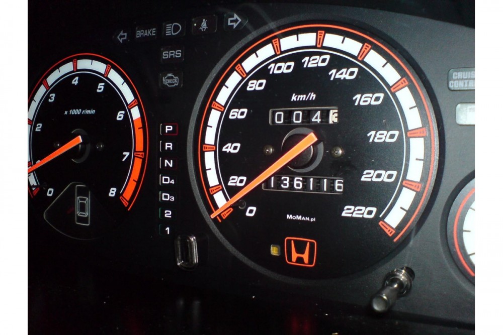 Тюнінгові накладки на шкали приладів Honda Accord Coupe 1994-1998