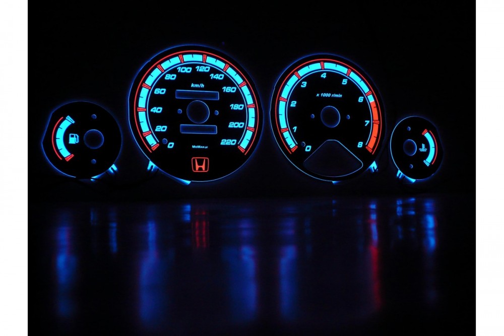 Тюнінгові накладки на шкали приладів Honda Accord Coupe 1994-1998