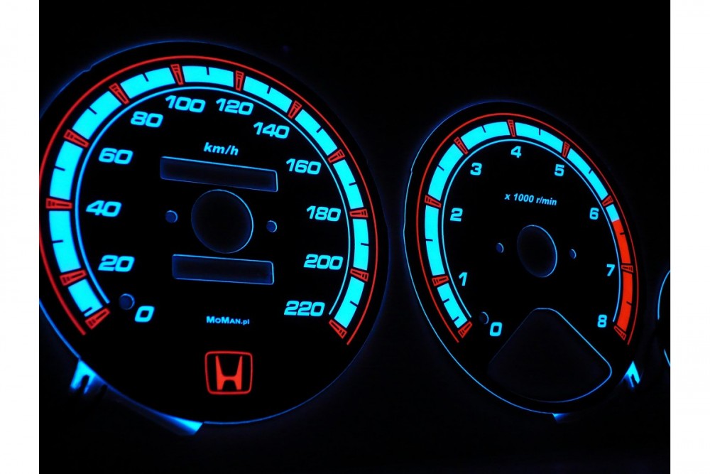 Тюнінгові накладки на шкали приладів Honda Accord Coupe 1994-1998