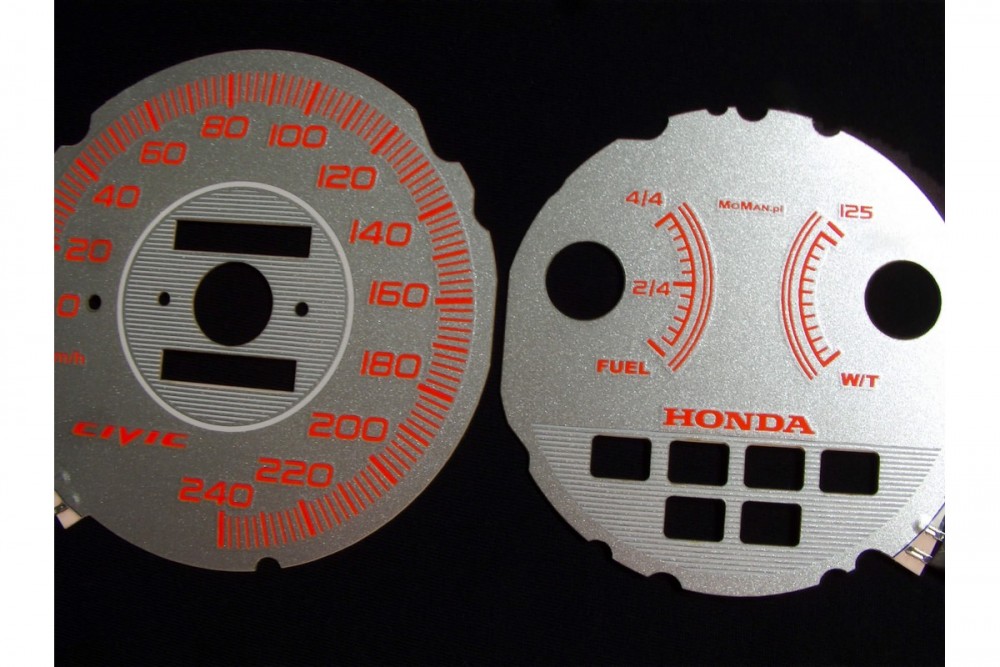 Плазмові накладки на шкали приладів Honda Civic 1992-1995 вар. 3