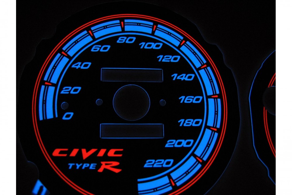 Вставки, що світяться, на панель приладів Honda Civic 1992-1995 вар. 6