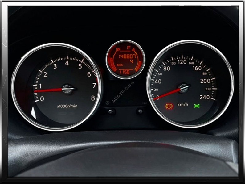 Хром кільця на щиток приладів Nissan Qashqai