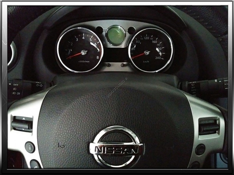 Хром кільця на щиток приладів Nissan Qashqai