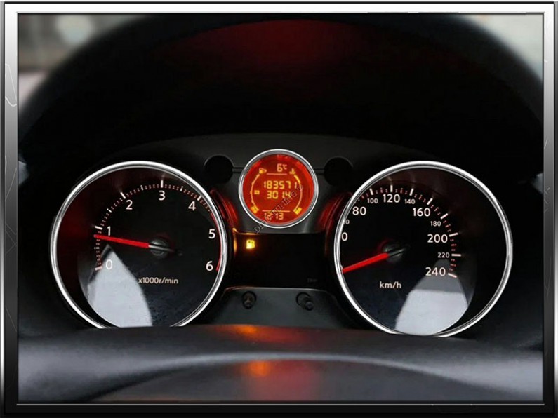 Хром кільця на щиток приладів Nissan Qashqai